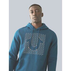 True Religion New Markdowns Hosrsehoe Logo  Hoodie 107188 Size L